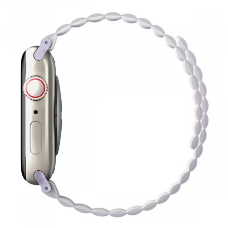 Ремешок UNIQ для Apple Watch 38/40/41 мм Revix reversible Magnetic (41MM-REVLILWHT) Сиреневый/Белый
