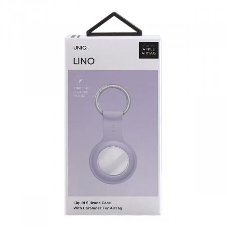 Чехол для Apple AirTag UNIQ Lino Liquid silicone (AIRTAG-LINOLAV) Лавандовый