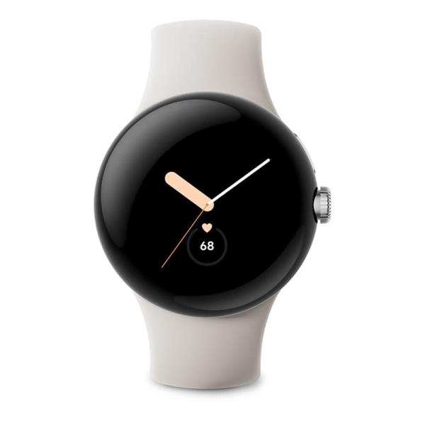 Часы Pixel Watch, 41 мм, Wi-Fi, Polished Silver/Chalk, серебристый