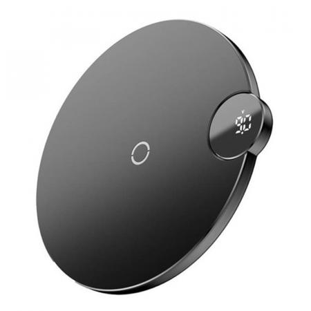 Беспроводное зарядное устройство Baseus Led Display Wireless Charger (WXSX-01) Black, черный