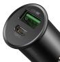 Автомобильное зарядное устройство Baseus Circular Metal PPS Quick Charger Car Charger 30W (CCYS-C01) Черный