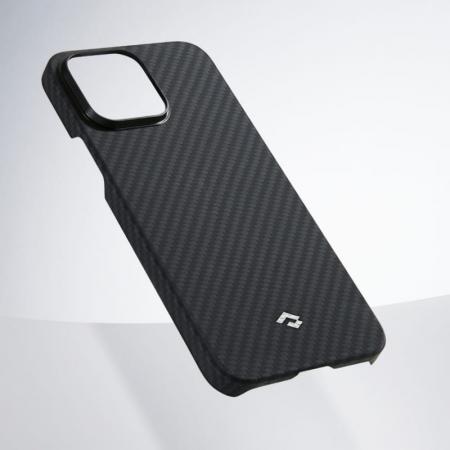Чехол для iPhone 14 Pro Max Pitaka MagEZ Case 3 кевлар (арамид) (KI1401PM) Черно-серый