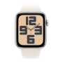 Apple Watch SE (2024), 44 мм корпус из алюминия цвета «Starlight», ремешок Sport Band размера S/M цвета «Starlight»