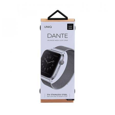 Ремешок UNIQ для Apple Watch 38/40/41 мм Dante Strap Mesh Steel (40MM-DANSIL) Серебристый