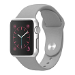 Силиконовый ремешок для Apple Watch 38/40/41 мм Black grey, темно-серый