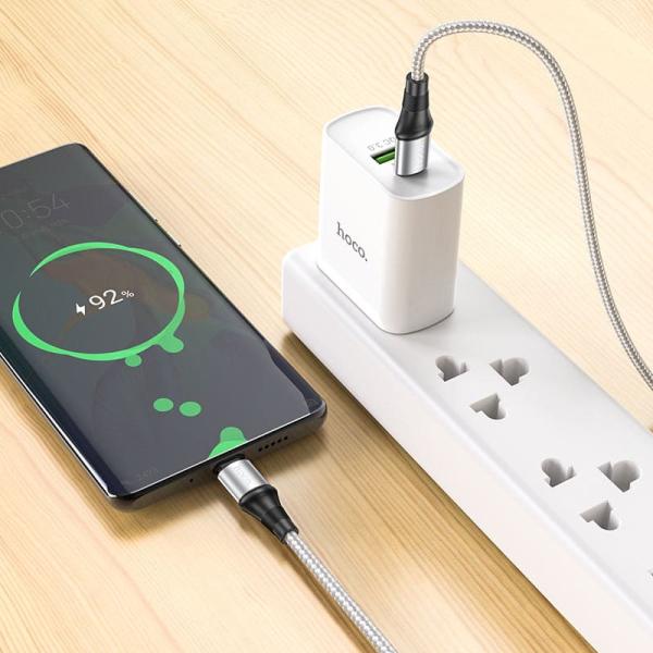 Кабель hoco. Type-C – Type-C, 2.4A, 2 м (X50) Белый