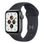 Apple Watch SE (2020), 40 мм корпус из алюминия цвета «серый космос» спортивный ремешок цвета «Midnight»