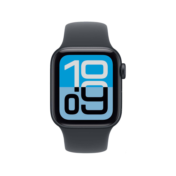 Apple Watch SE 3 (2025), 40 мм корпус из алюминия цвета «Midnight», ремешок Sport Band размера S/M цвета «Midnight»