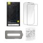 Стекло для iPhone 14/13/13 Pro Baseus All-glass Dust-proof 1шт +FastStick (SGBL230002) Прозрачный/Черный