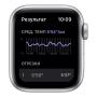 Apple Watch Nike SE (2020), 40 мм корпус из алюминия серебристого цвета, спортивный ремешок Nike цвета «чистая платина/чёрный»