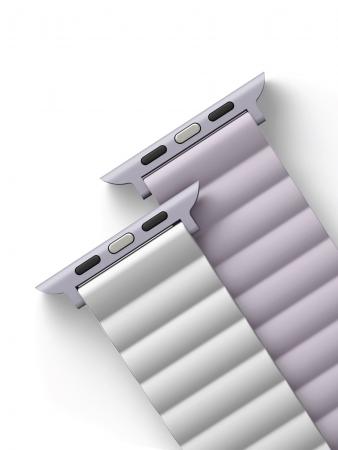 Ремешок UNIQ для Apple Watch 42/44/45/49 мм Revix reversible Magnetic (45MM-REVLILWHT) Сиреневый/Белый