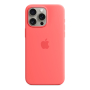 Чехол Silicone Case для Apple iPhone 15 Pro Max с MagSafe Guava, розовый