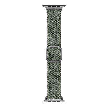 Ремешок UNIQ для Apple Watch 42/44/45 мм ASPEN Strap Braided (44MM-ASPGRN) Зеленый