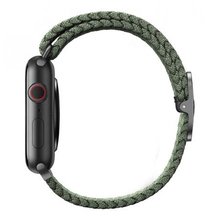 Ремешок UNIQ для Apple Watch 42/44/45 мм ASPEN Strap Braided (44MM-ASPGRN) Зеленый