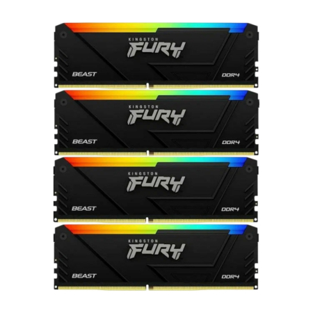 Оперативная память Kingston Fury Beast RGB (KF432C16BB2AK4/32) DDR4 32GB 3200MHz CL16 DIMM 4x8 RGB Dual Rank