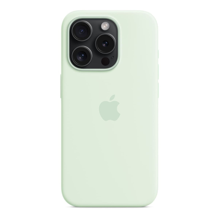 Чехол Silicone Case для Apple iPhone 15 Pro с MagSafe Light Mint, мятный