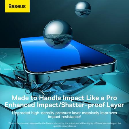 Стекло для iPhone 14/13/13 Pro Baseus All-glass Dust-proof 1шт +FastStick (SGBL230002) Прозрачный/Черный