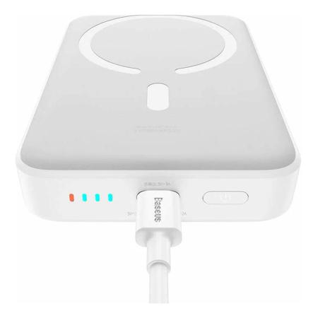 Внешний аккумулятор Baseus 10000mAh Magnetic Mini Wireless Fast Charge Power Bank 30W PPCX110202 (PPCXM1030) Белый