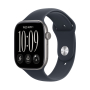 Apple Watch Series 12, 46 мм корпус из алюминия цвета «Space Gray», ремешок Sport Band размера M/L цвета «Navy Blue»