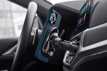 Чехол для iPhone 14 Pro Max Pitaka MagEZ Case 3 кевлар (арамид) (KI1408PM) Черно-синий