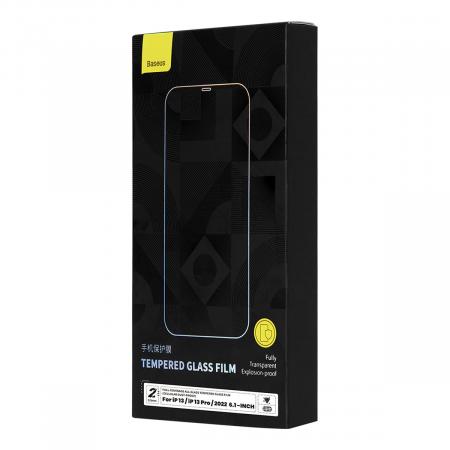 Стекло для iPhone 14/13/13 Pro Baseus All-glass Dust-proof 1шт +FastStick (SGBL230002) Прозрачный/Черный