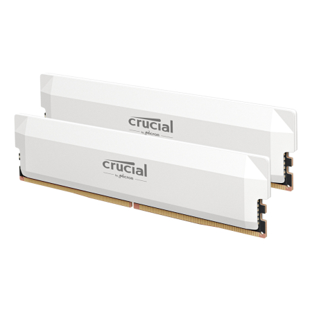 Оперативная память Crucial Pro Gaming by Micron (CP2K32G64C40U5W) DDR5 64GB 6400MHz CL40 UDIMM 2x32GB White