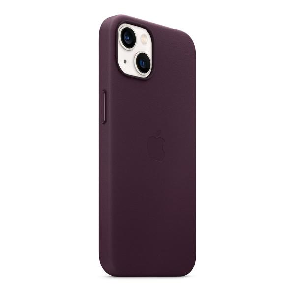 Чехол Leather Case MagSafe для Apple iPhone 13, кожа, «тёмная вишня»