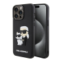 Чехол Karl Lagerfeld для iPhone 15 Pro Max 3D Rubber Karl & Choupette Hard (KLHCP15X3DRKCNK) Черный