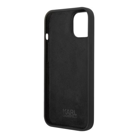 Чехол Karl Lagerfeld для iPhone 14 Silicone Black Case Black Camera Outline Choupette Body Logo (KLHCP14SSLCTBK) Черный