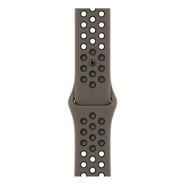 Apple Watch Nike Series 8, 45 мм корпус из алюминия цвета «Midnight», ремешок Nike Sport Band размера S/M цвета «Olive Grey/Black»