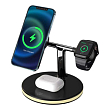Беспроводное зарядное устройство 3в1 Wireless Charging Station Dock 25W Черный