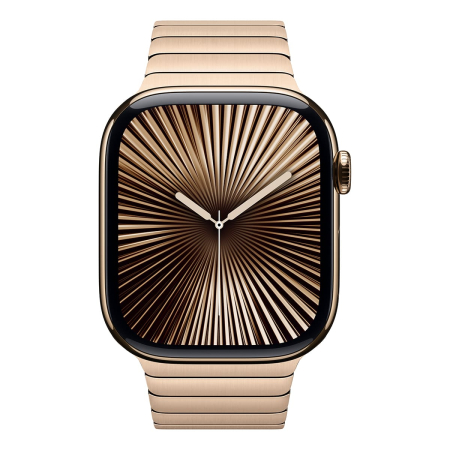 Apple Watch Series 10, 46 мм корпус из титана цвета «Gold», ремешок Link Bracelet цвета «Gold»