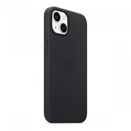 Чехол Leather Case MagSafe для Apple iPhone 13, кожа, «тёмная ночь»
