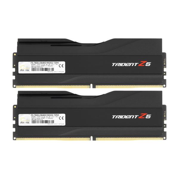 Оперативная память G.SKILL Trident Z5 (F5 7600J3646G16GX2 TZ5K) DDR5 32GB 7600MHz CL36 UDIMM 2x16GB RGB Black