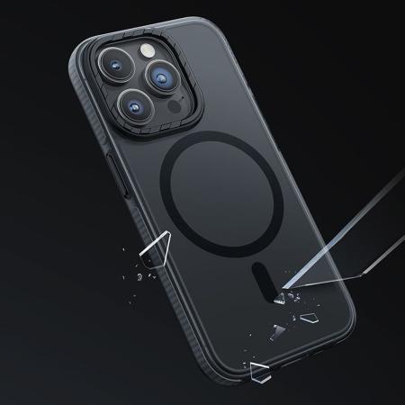 Чехол hoco. DROP PROOF Magnetic Smartphone Case для Apple iPhone 15 Pro Max Прозрачный черный