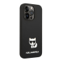 Чехол Karl Lagerfeld для iPhone 14 Pro Max Liquid silicone Choupette body Hard (KLHCP14XSLCTBK) Черный