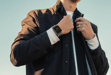 Ремешок UNIQ для Apple Watch 38/40/41 мм Dante Strap Mesh Steel (40MM-DANGRP) Графитовый