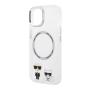 Чехол Karl Lagerfeld для iPhone 14 с MagSafe PC/TPU Karl & Choupette Hard Transparent (KLHMP14SHKCT) Прозрачный