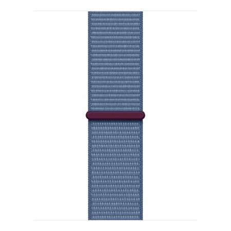 Apple Watch Series 9, 41 мм корпус из алюминия цвета «Silver», ремешок Sport Loop цвета «Winter Blue»