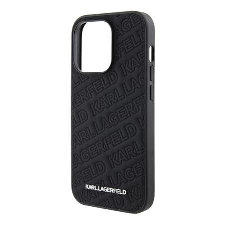 Чехол Karl Lagerfeld для iPhone 15 Pro Max PU Quilted Logo pattern Hard (KLHCP15XPQKPMK) Черный