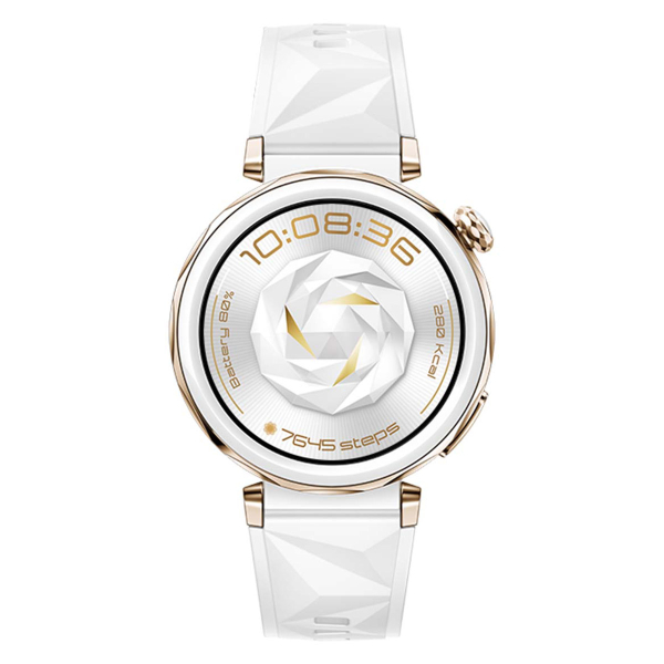 Умные часы HUAWEI Watch GT 5 Pro White, 42 мм, цвет корпуса белый/золотой, цвет ремешка белый