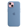 Чехол Silicone Case для Apple iPhone 15 с MagSafe Winter Blue, голубой