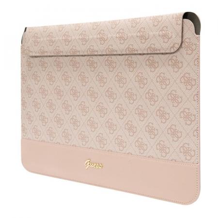 Чехол Guess для ноутбуков 13"/14" Sleeve 4G Bottom stripe Metal logo (GUCS14PS4SGP) Розовый
