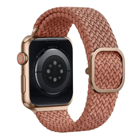 Ремешок для Apple Watch 41/40/38 мм UNIQ ASPEN Design strap Braided Citrus Pink, розовый