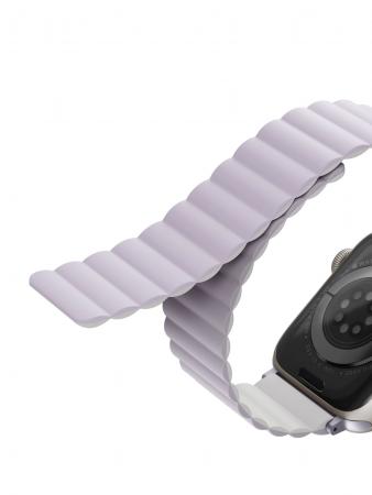 Ремешок UNIQ для Apple Watch 42/44/45/49 мм Revix reversible Magnetic (45MM-REVLILWHT) Сиреневый/Белый
