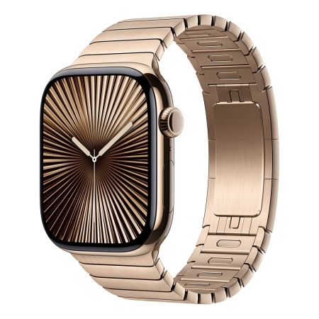 Apple Watch Series 10, 46 мм корпус из титана цвета «Gold», ремешок Link Bracelet цвета «Gold»