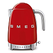 Чайник электрический с регулируемой температурой SMEG 50s style (KLF04RDEU) Красный