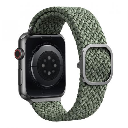 Ремешок UNIQ для Apple Watch 42/44/45 мм ASPEN Strap Braided (44MM-ASPGRN) Зеленый