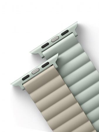 Ремешок UNIQ для Apple Watch 38/40/41 мм Revix reversible Magnetic (41MM-REVSAGBEG) Зеленый/Бежевый