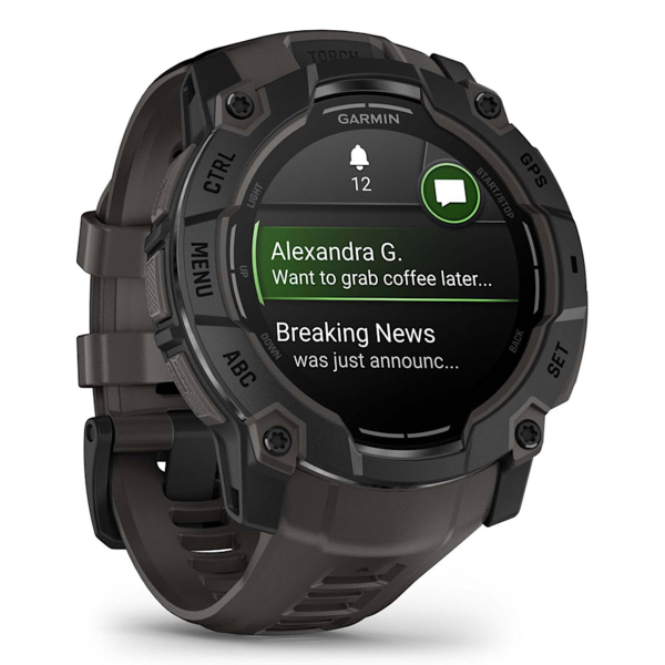 Часы Garmin INSTINCT 3 AMOLED 50мм Black, черный с угольно-черным ремешком